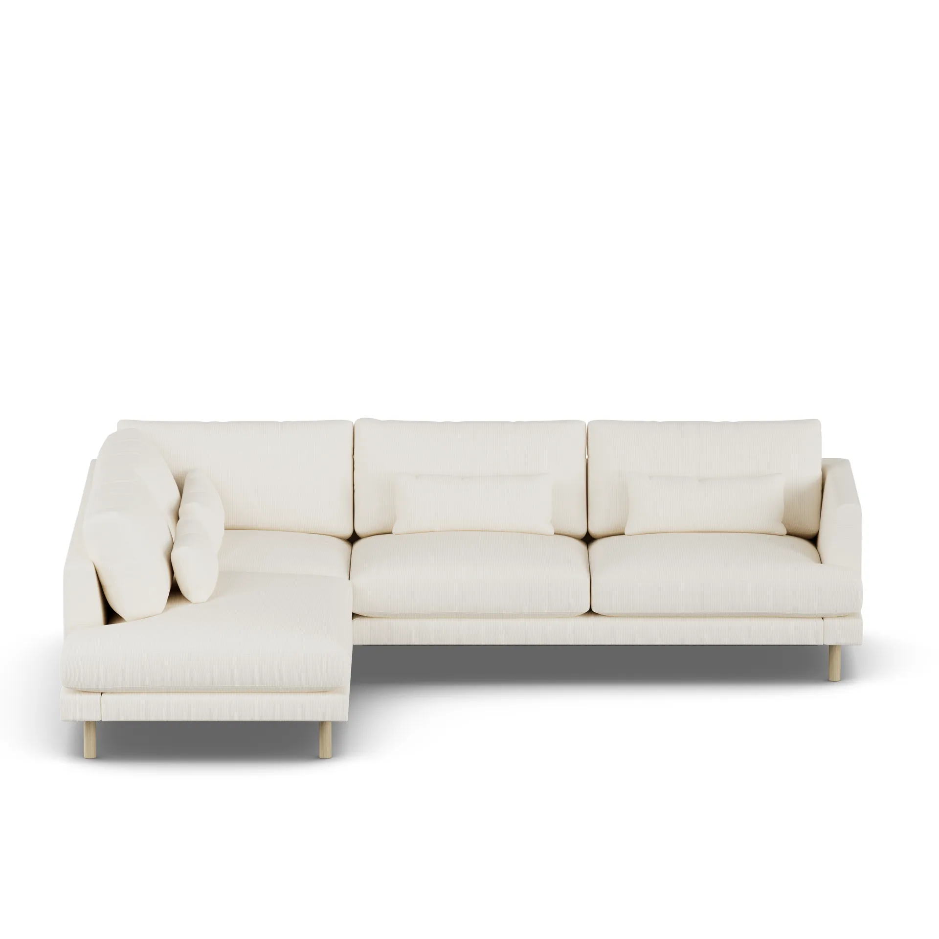 Bredhult soffa, Jump Off White 1954-vitoljad ek, 3-sits A2 1898