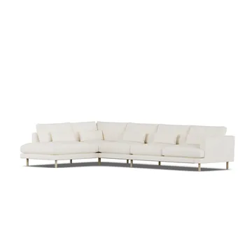 Bredhult soffa - Jump Off White 1954-vitoljad ek, 4-sits B2 - 1898