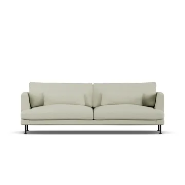 Bredhult soffa - Luiza Beige 3981-svart stål, 3-sits - 1898