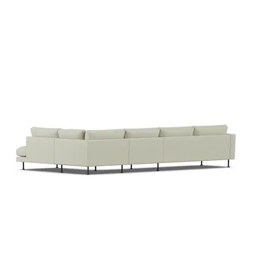 Bredhult soffa - Luiza Beige 3981-svart stål, 4-sits B1 - 1898