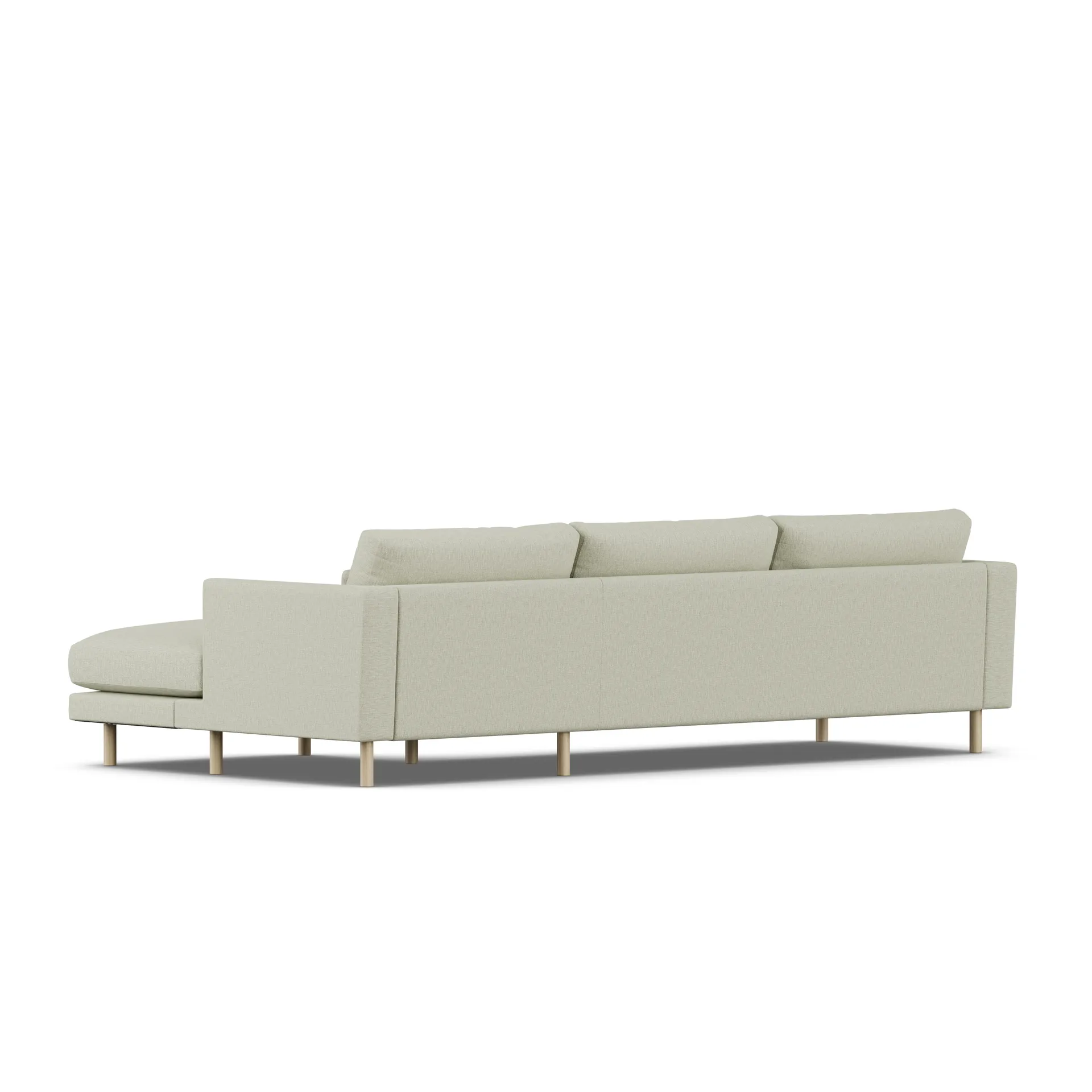 Bredhult soffa, Luiza Beige 3981-vitoljad ek, 2,5-sits C1 1898