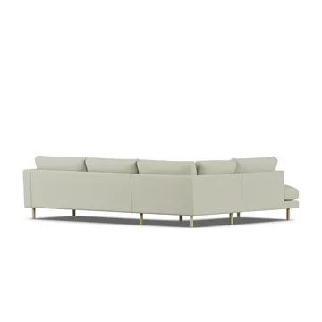Bredhult soffa - Luiza Beige 3981-vitoljad ek, 3-sits A2 - 1898