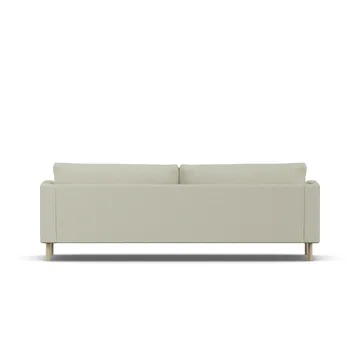 Bredhult soffa - Luiza Beige 3981-vitoljad ek, 3-sits - 1898