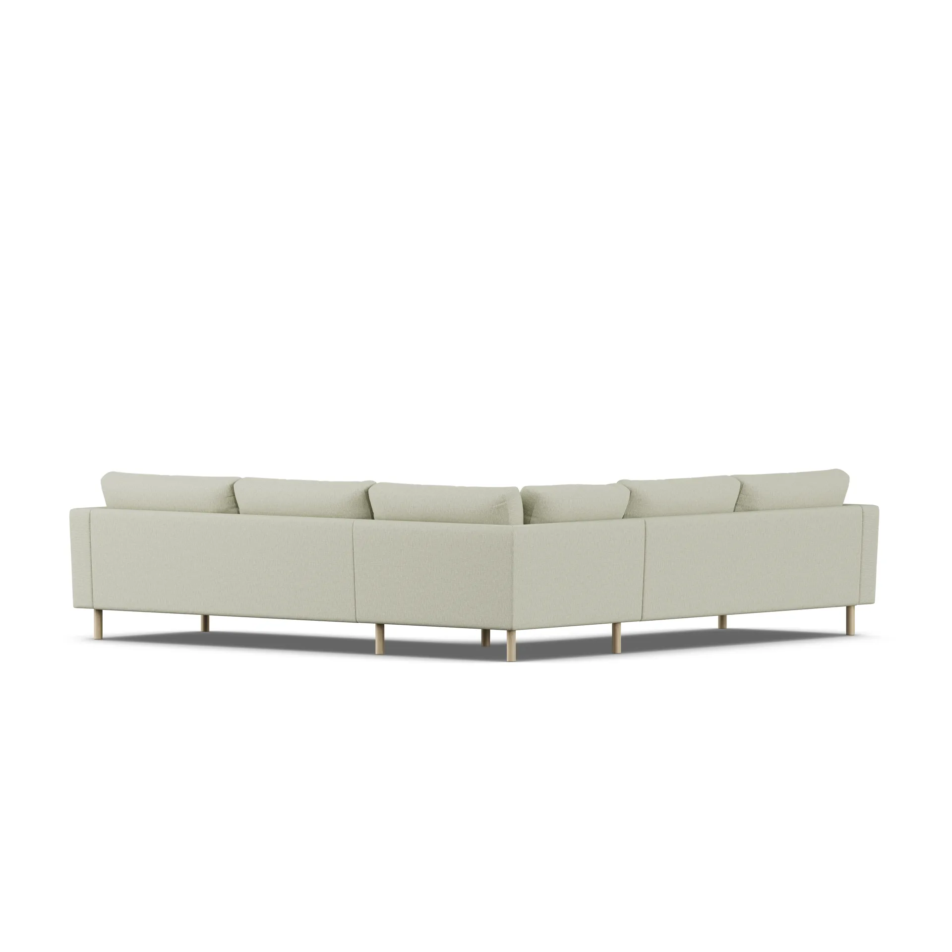 Bredhult soffa, Luiza Beige 3981-vitoljad ek, hörnsoffa F 1898