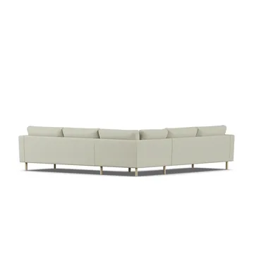 Bredhult soffa - Luiza Beige 3981-vitoljad ek, hörnsoffa F - 1898