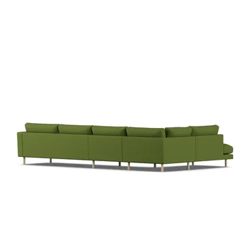Bredhult soffa - Luiza Green 3975-vitoljad ek, 4-sits B2 - 1898