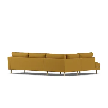 Bredhult soffa - Luiza Mustard 3972-vitoljad ek, 3-sits A2 - 1898