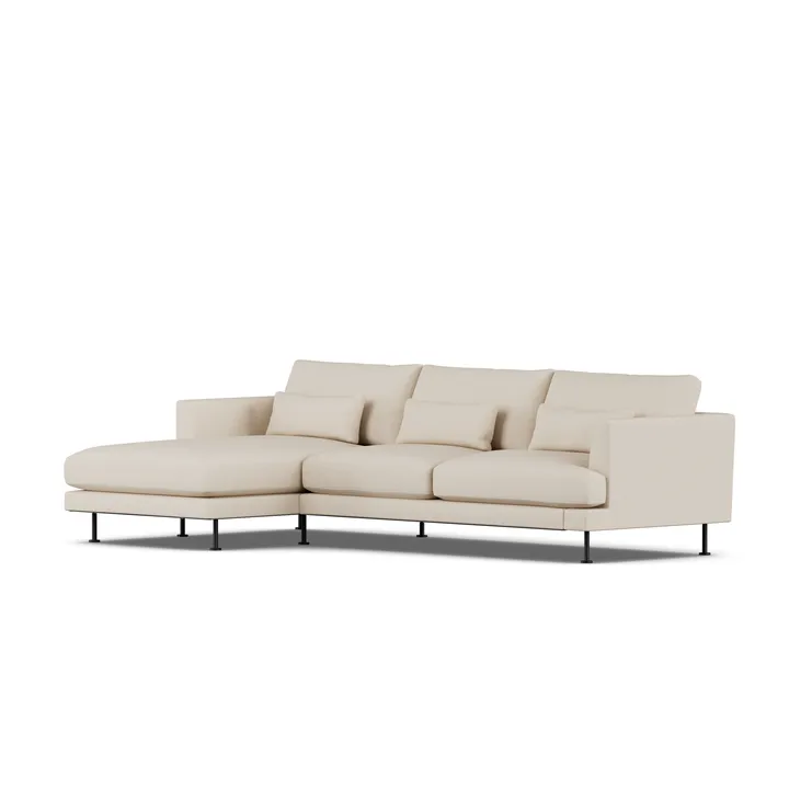 Bredhult soffa - Same Beige 6670-svart stål, 2,5-sits C2 - 1898