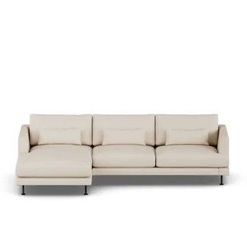 Bredhult soffa - Same Beige 6670-svart stål, 2,5-sits C2 - 1898