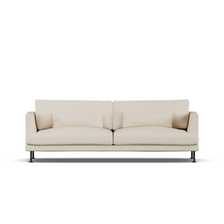 Bredhult soffa - Same Beige 6670-svart stål, 3-sits - 1898