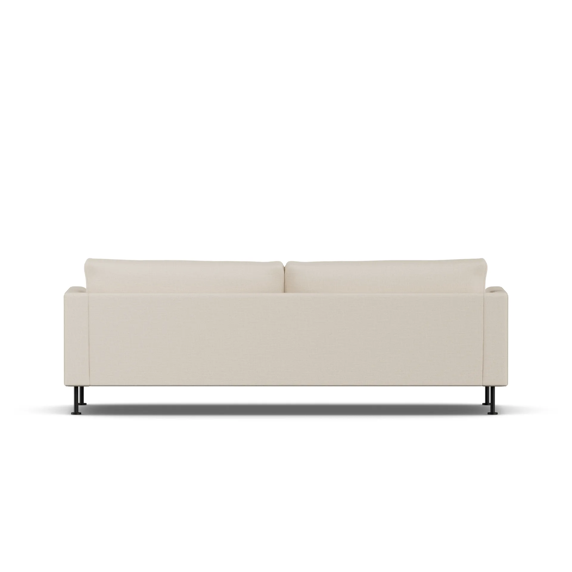 Bredhult soffa, Same Beige 6670-svart stål, 3-sits 1898
