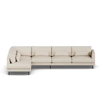 Bredhult soffa - Same Beige 6670-svart stål, 4-sits B2 - 1898