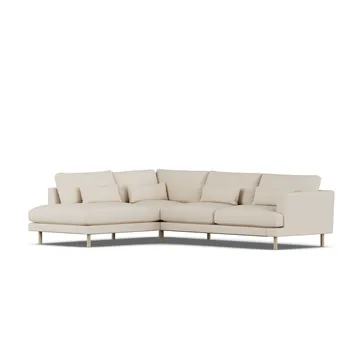 Bredhult soffa - Same Beige 6670-vitoljad ek, 3-sits A2 - 1898