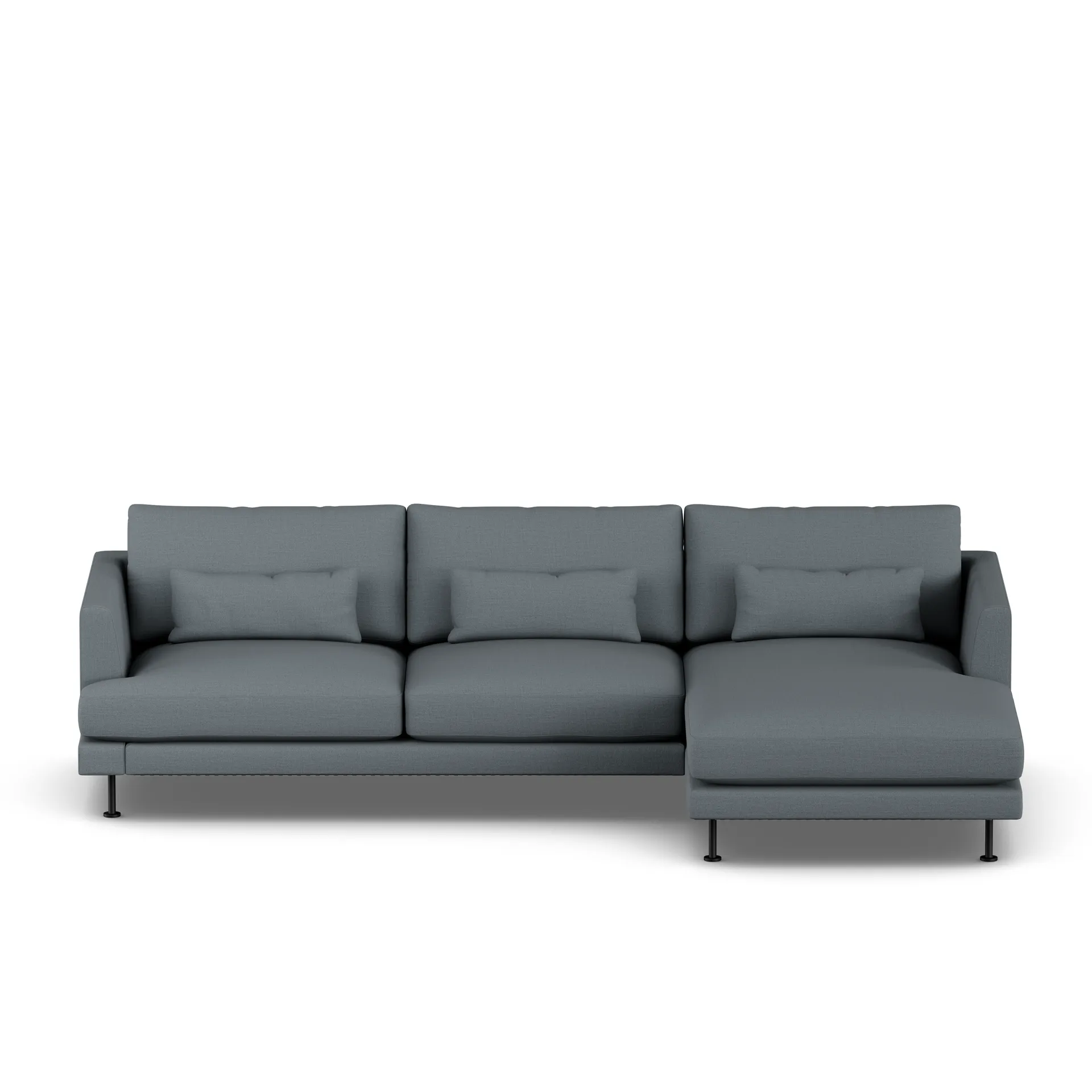 Bredhult soffa, Same Blue 6678-svart stål, 2,5-sits C1 1898