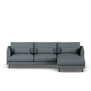 Bredhult soffa - Same Blue 6678-svart stål, 2,5-sits C1 - 1898