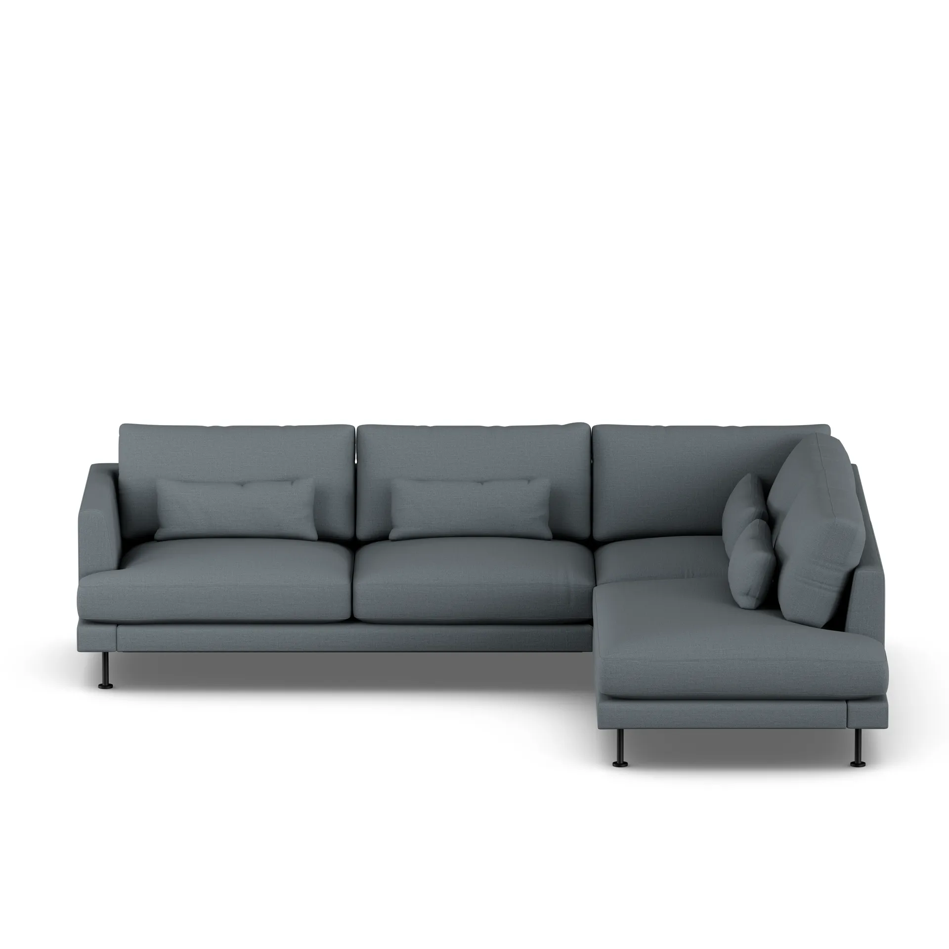 Bredhult soffa, Same Blue 6678-svart stål, 3-sits A1 1898