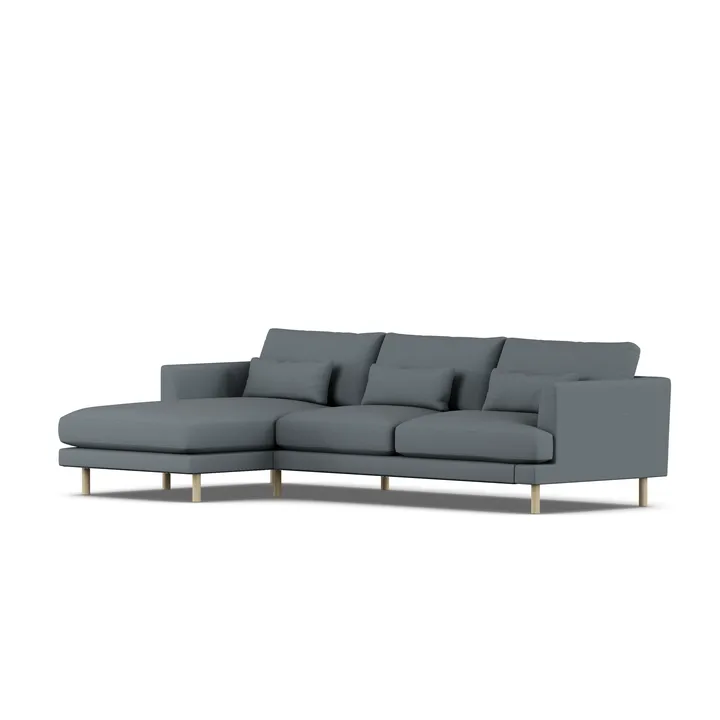 Bredhult soffa - Same Blue 6678-vitoljad ek, 2,5-sits C2 - 1898