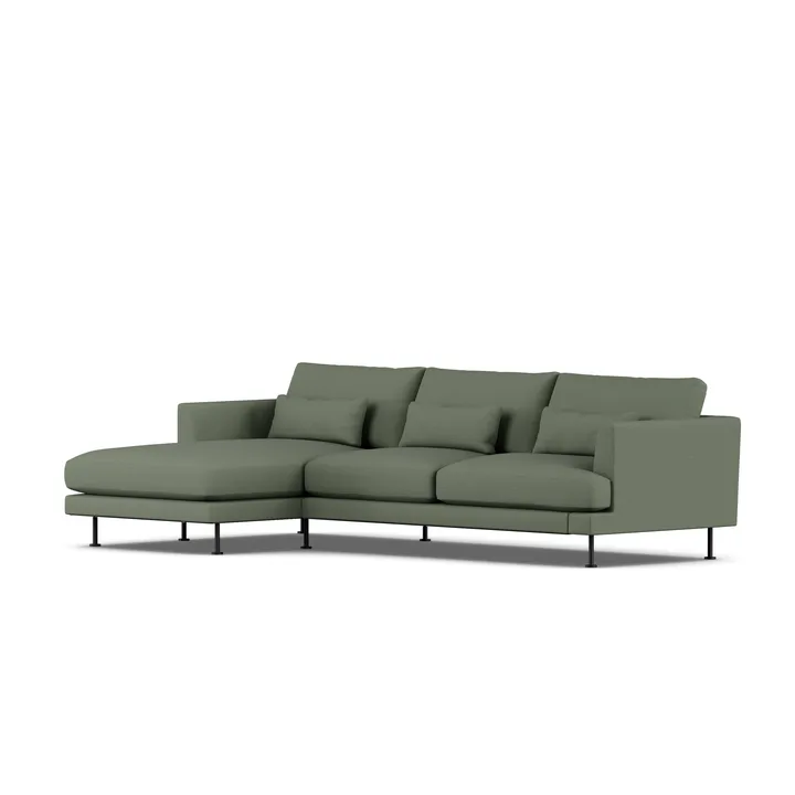 Bredhult soffa - Same Forest 6677-svart stål, 2,5-sits C2 - 1898
