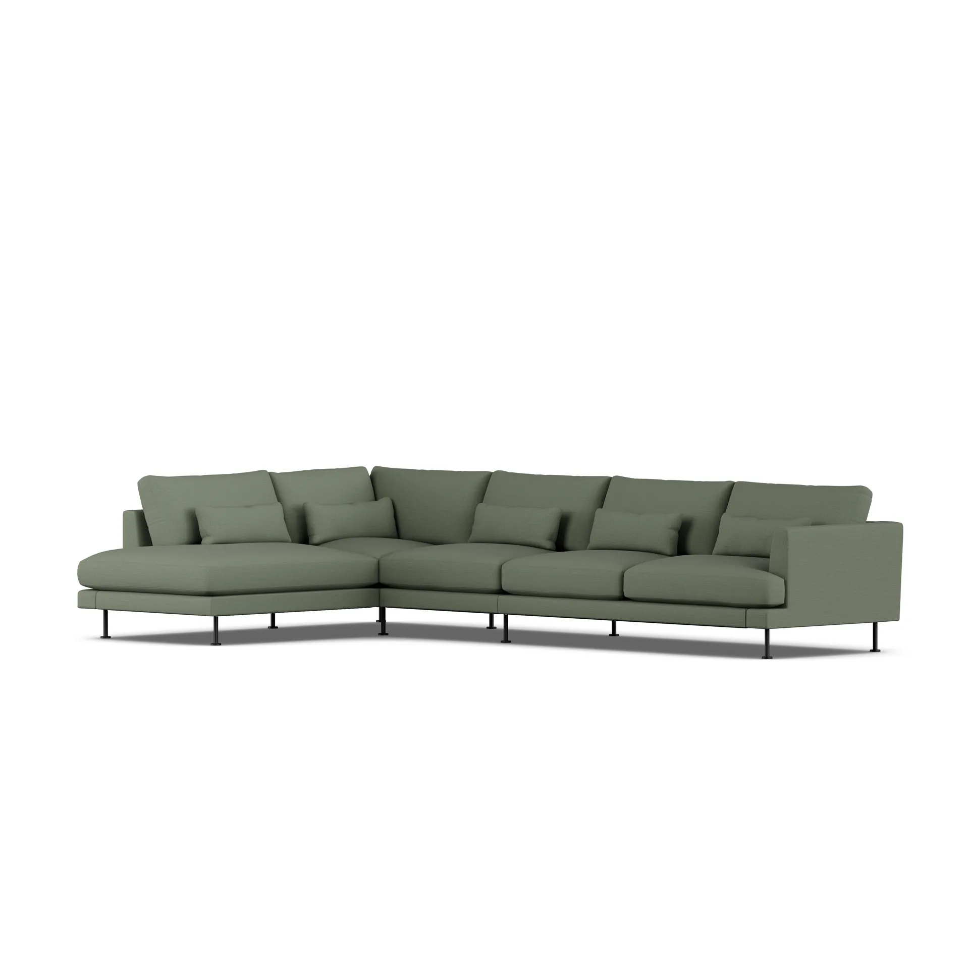Bredhult soffa, Same Forest 6677-svart stål, 4-sits B2 1898