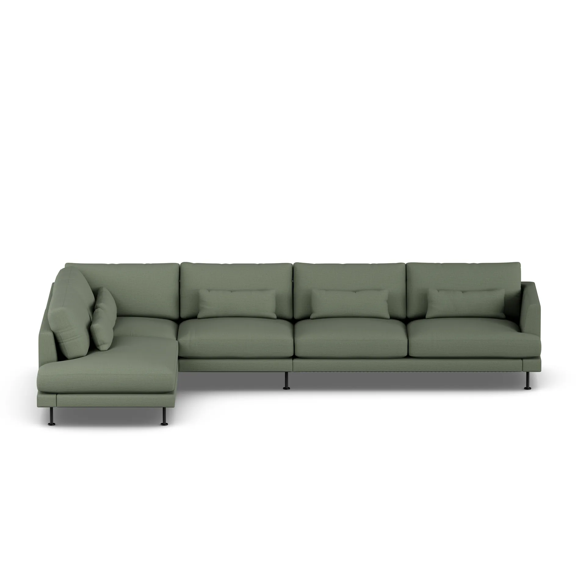 Bredhult soffa, Same Forest 6677-svart stål, 4-sits B2 1898