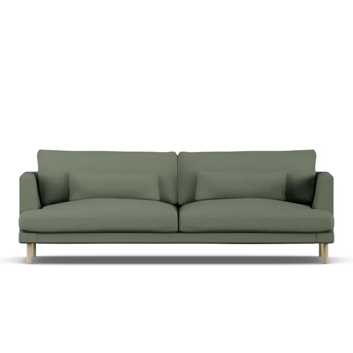 Bredhult soffa - Same Forest 6677-vitoljad ek, 3-sits - 1898