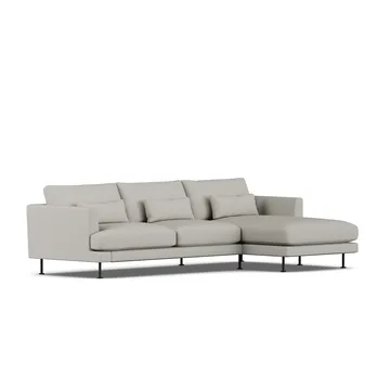 Bredhult soffa - Same Grey 6673-svart stål, 2,5-sits C1 - 1898