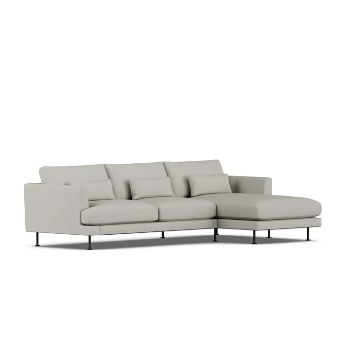 Bredhult soffa - Same Grey 6673-svart stål, 2,5-sits C1 - 1898
