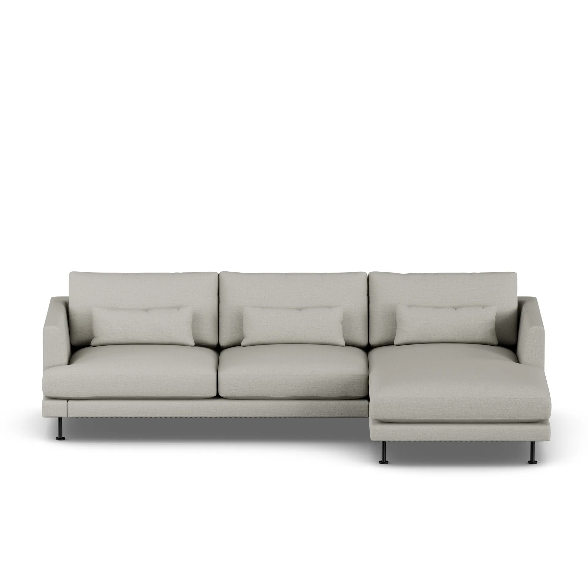 Bredhult soffa, Same Grey 6673-svart stål, 2,5-sits C1 1898