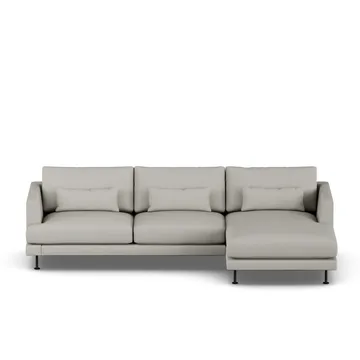 Bredhult soffa - Same Grey 6673-svart stål, 2,5-sits C1 - 1898