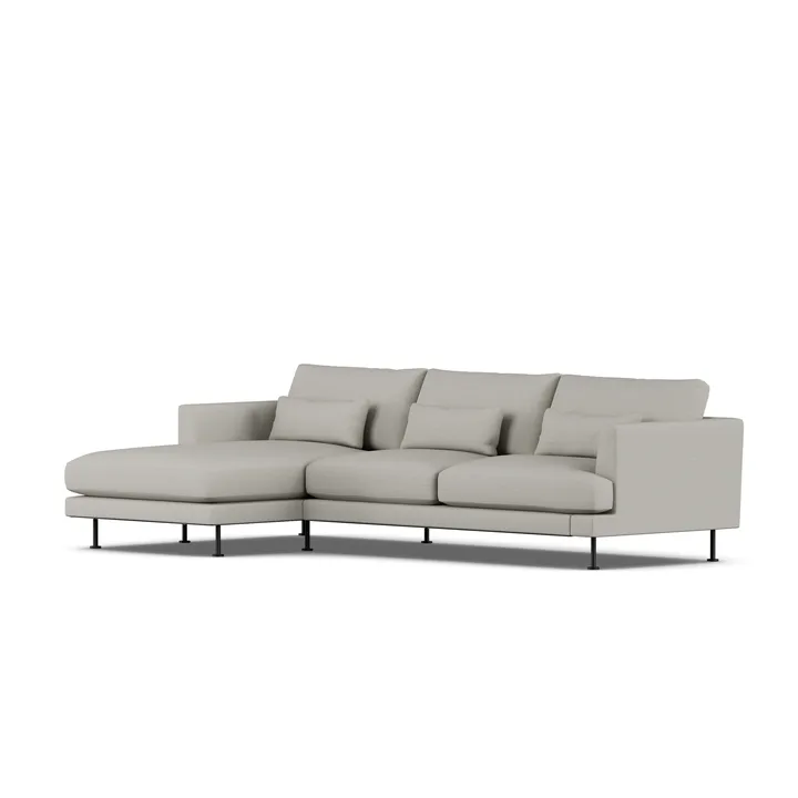 Bredhult soffa - Same Grey 6673-svart stål, 2,5-sits C2 - 1898