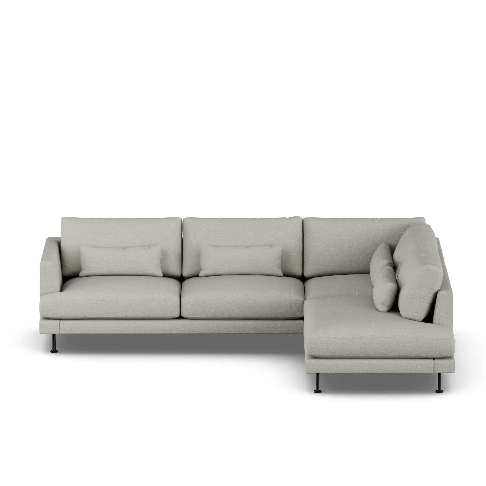Bredhult soffa, Same Grey 6673-svart stål, 3-sits A1 1898