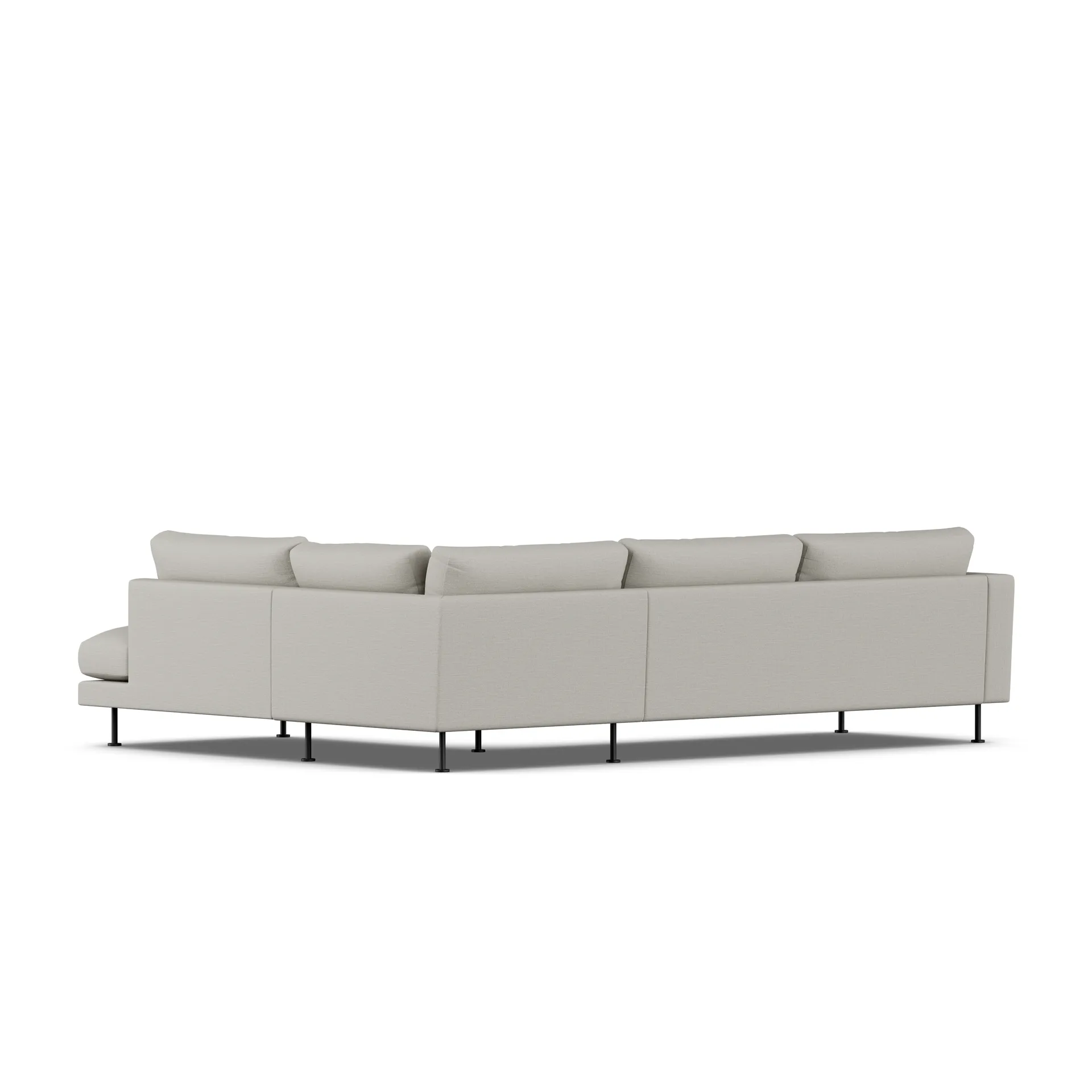 Bredhult soffa, Same Grey 6673-svart stål, 3-sits A1 1898
