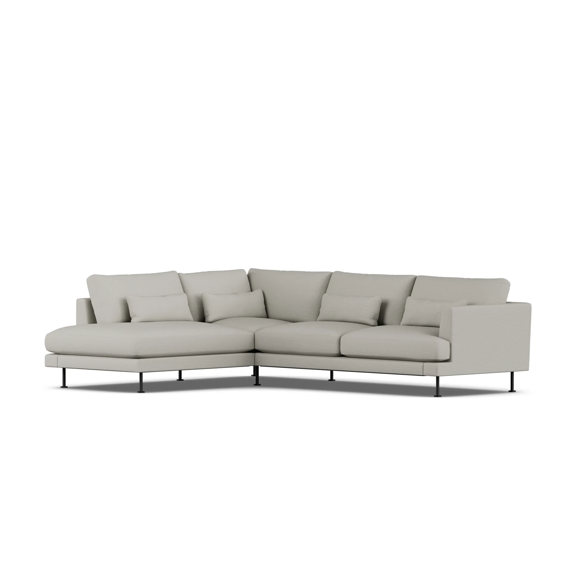 Bredhult soffa, Same Grey 6673-svart stål, 3-sits A2 1898