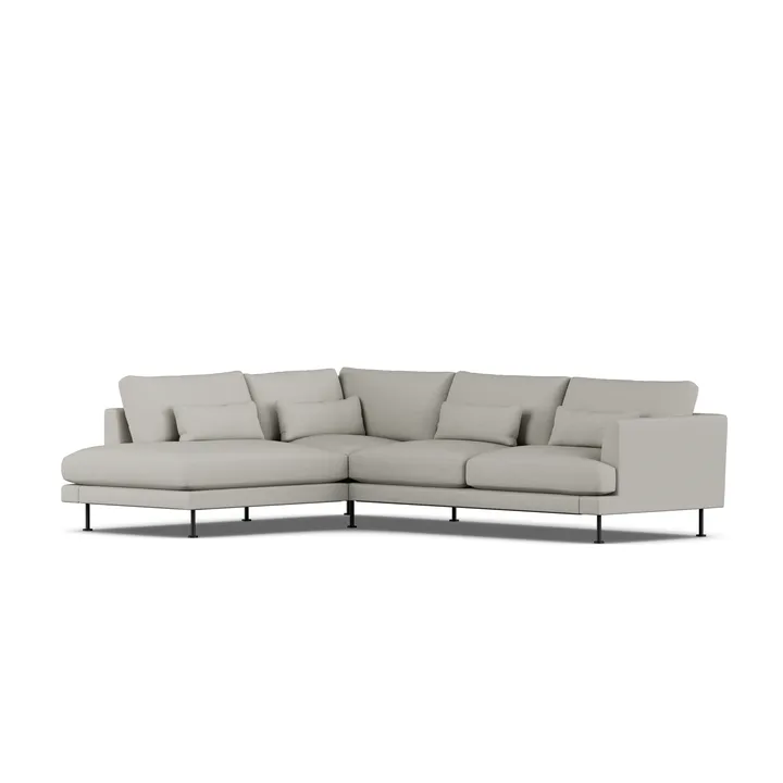 Bredhult soffa - Same Grey 6673-svart stål, 3-sits A2 - 1898