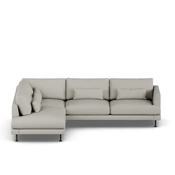 Bredhult soffa - Same Grey 6673-svart stål, 3-sits A2 - 1898