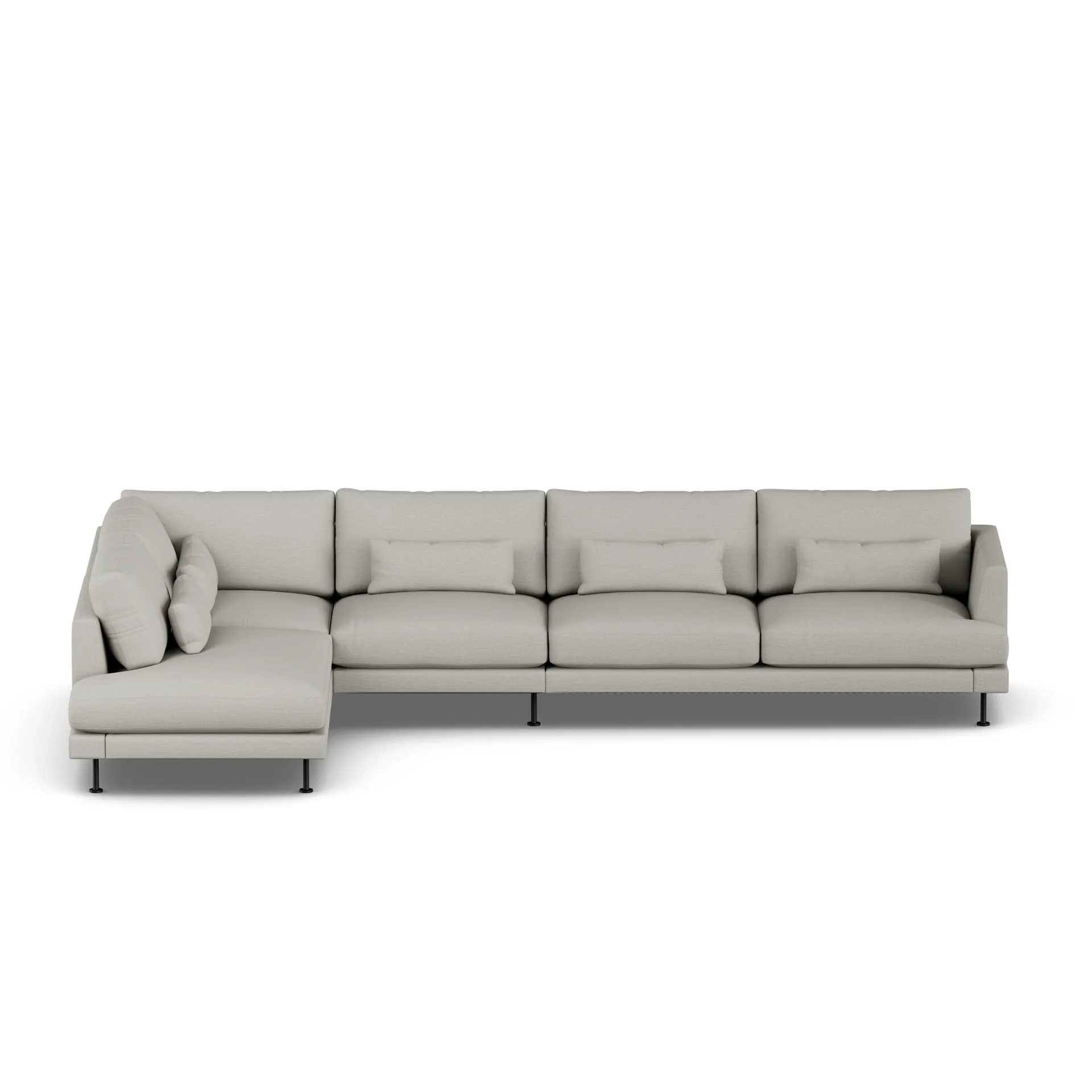 Bredhult soffa, Same Grey 6673-svart stål, 4-sits B2 1898