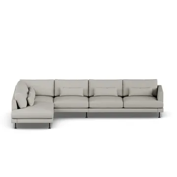 Bredhult soffa - Same Grey 6673-svart stål, 4-sits B2 - 1898