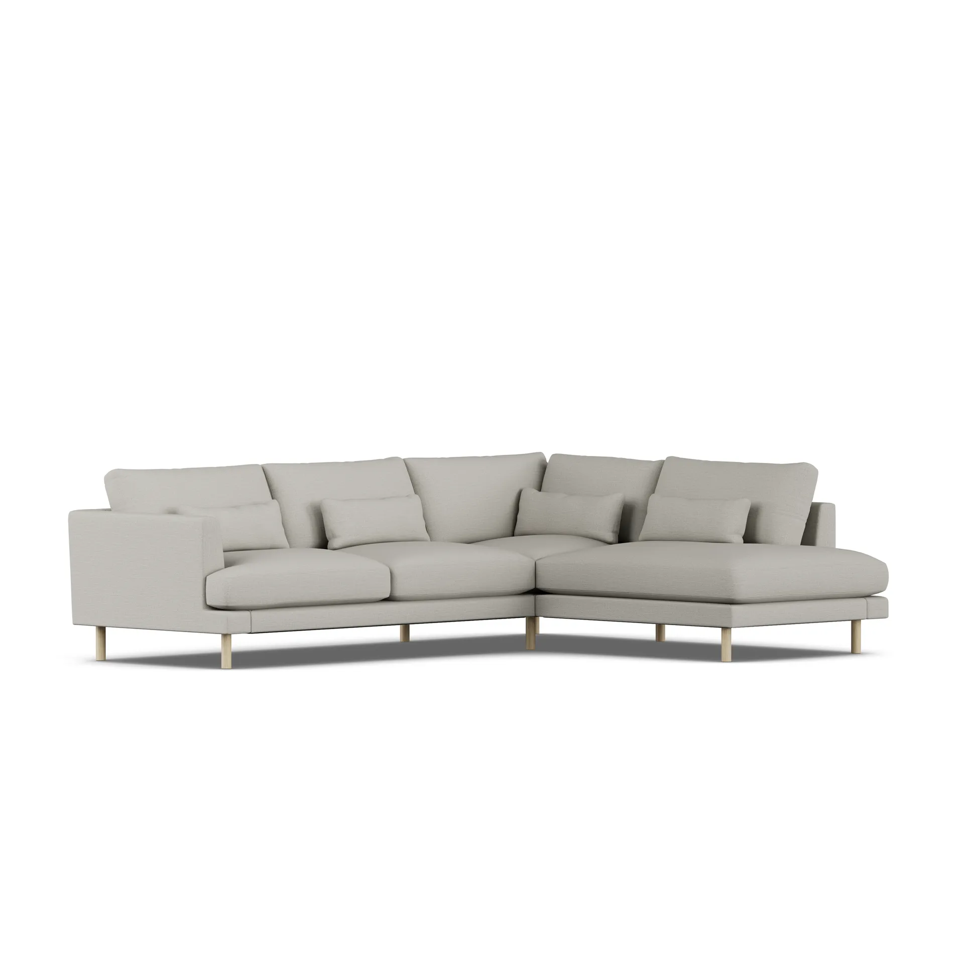 Bredhult soffa, Same Grey 6673-vitoljad ek, 3-sits A1 1898