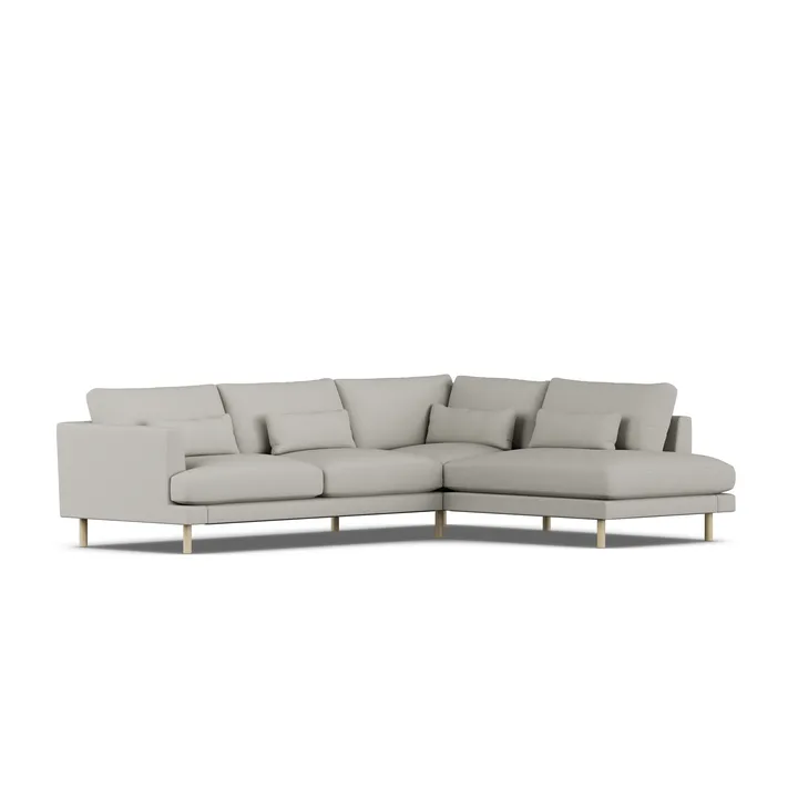 Bredhult soffa - Same Grey 6673-vitoljad ek, 3-sits A1 - 1898