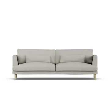 Bredhult soffa - Same Grey 6673-vitoljad ek, 3-sits - 1898