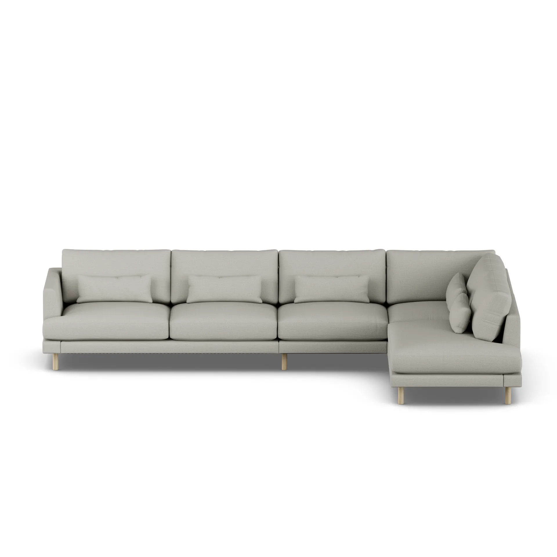 Bredhult soffa, Same Grey 6673-vitoljad ek, 4-sits B1 1898