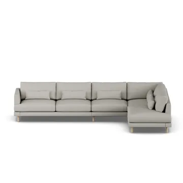 Bredhult soffa - Same Grey 6673-vitoljad ek, 4-sits B1 - 1898