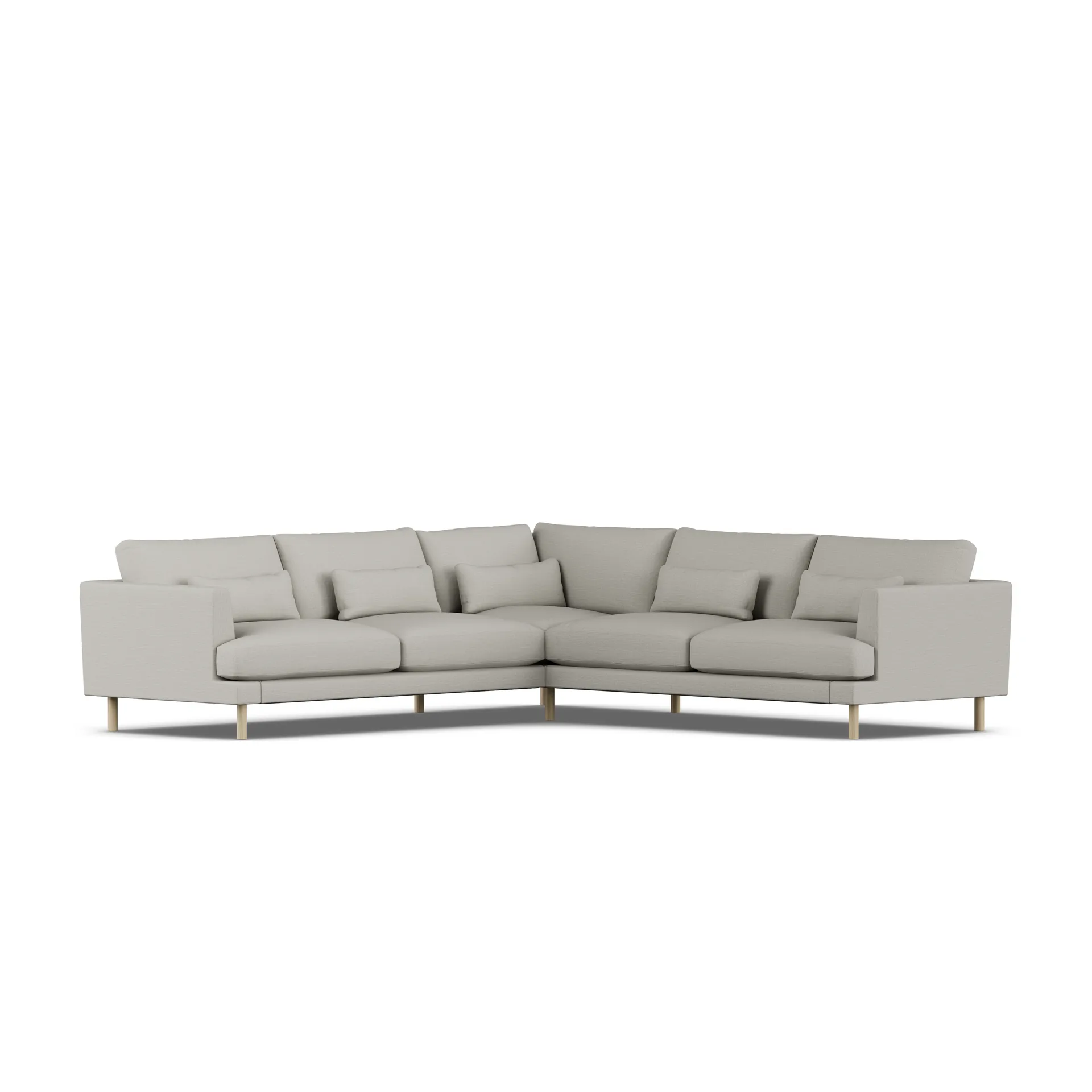 Bredhult soffa, Same Grey 6673-vitoljad ek, hörnsoffa F 1898