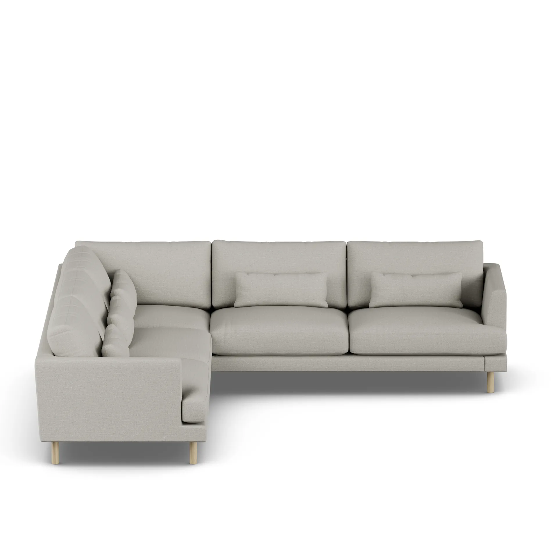 Bredhult soffa, Same Grey 6673-vitoljad ek, hörnsoffa F 1898