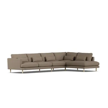 Bredhult soffa - Same Mole 6674-vitoljad ek, 4-sits B1 - 1898