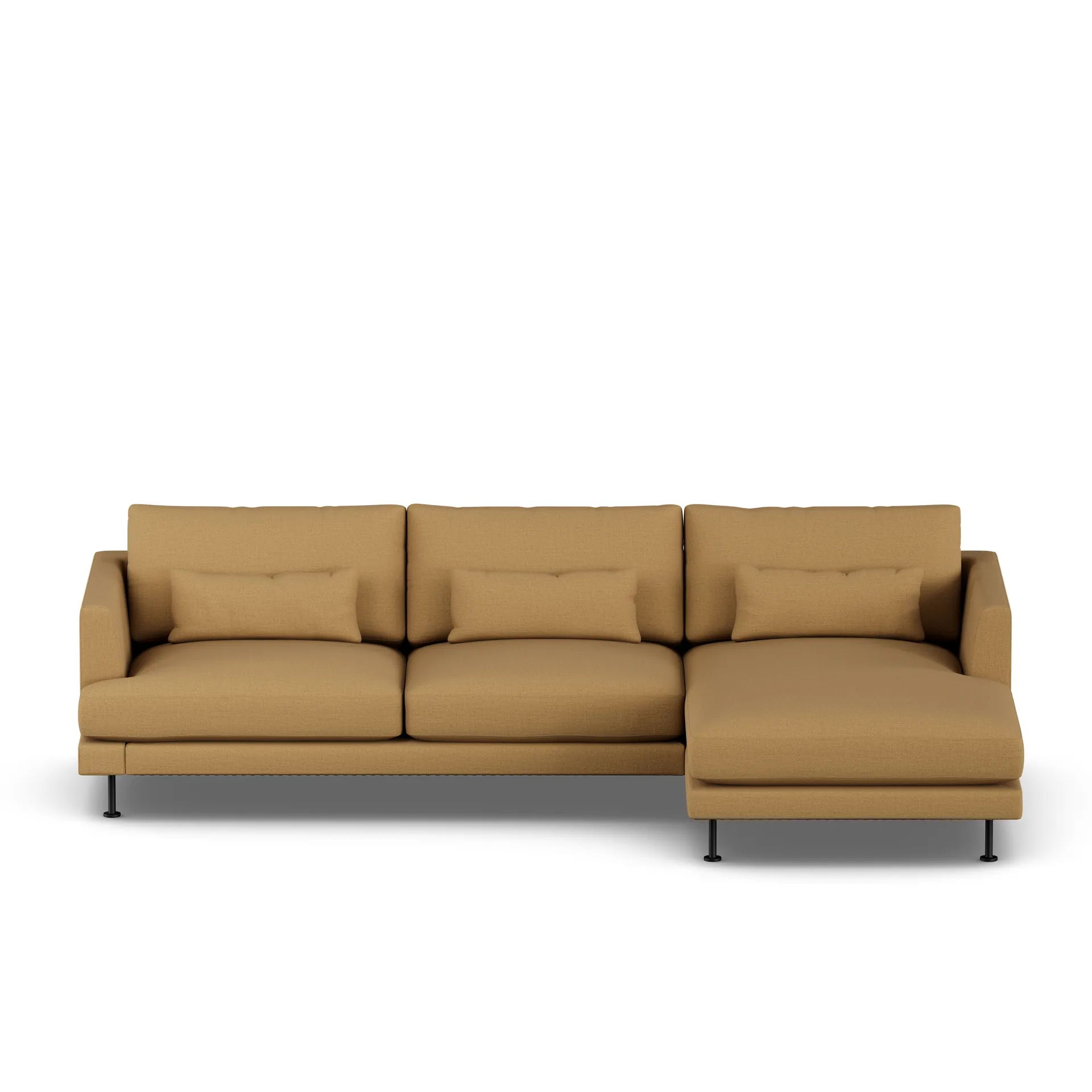 Bredhult soffa, Same Ochre 6676-svart stål, 2,5-sits C1 1898