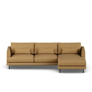 Bredhult soffa - Same Ochre 6676-svart stål, 2,5-sits C1 - 1898