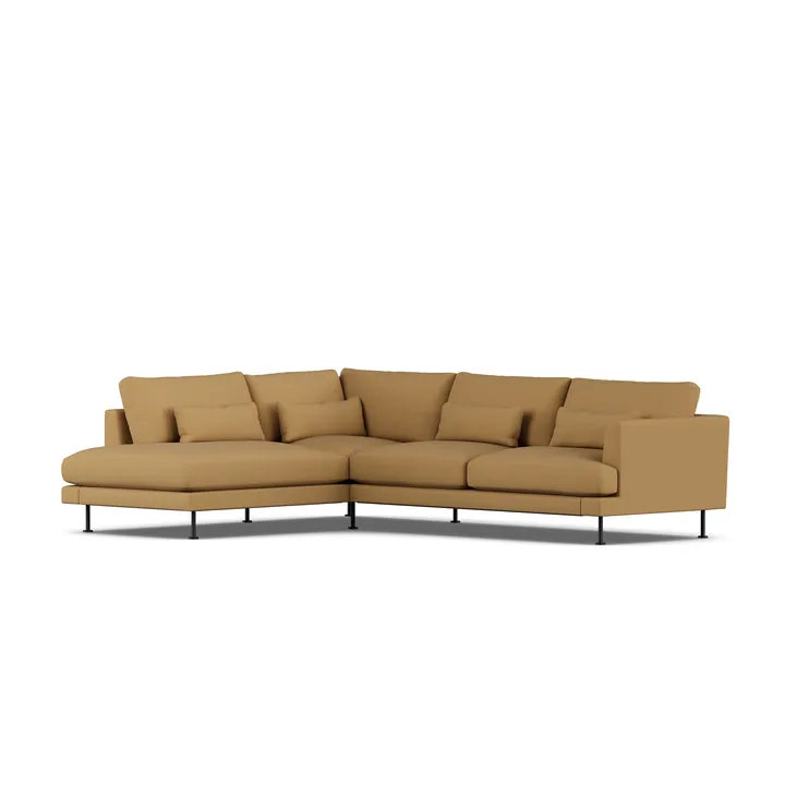 Bredhult soffa - Same Ochre 6676-svart stål, 3-sits A2 - 1898