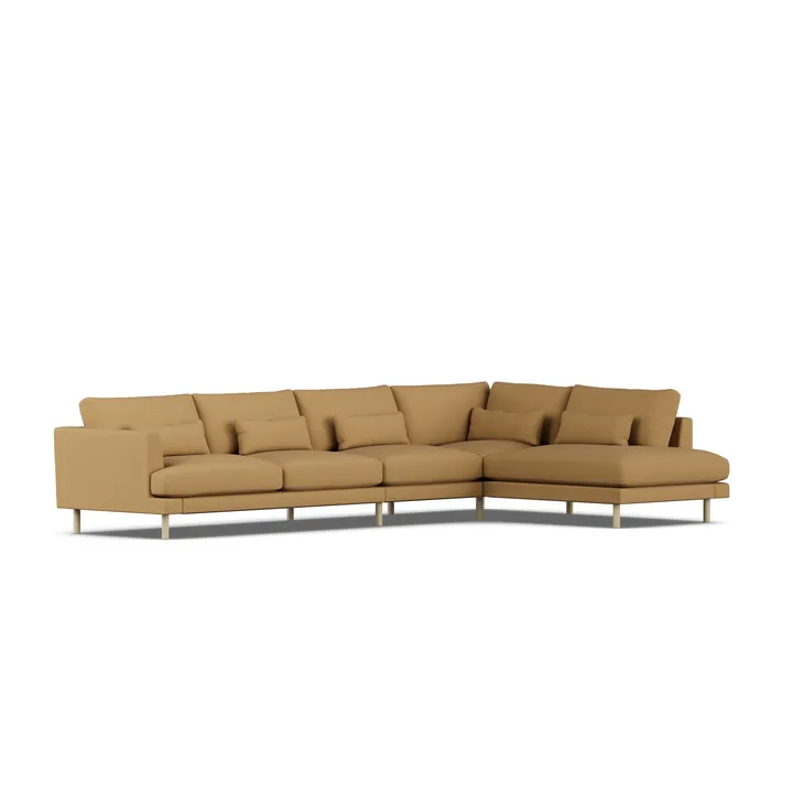 Bredhult soffa - Same Ochre 6676-vitoljad ek, 4-sits B1 - 1898