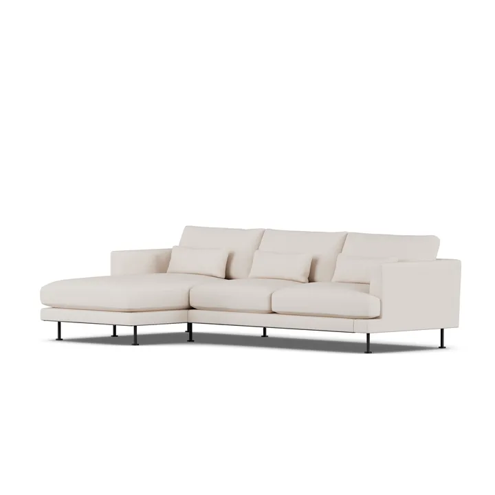 Bredhult soffa - Same Off White 6671-svart stål, 2,5-sits C2 - 1898